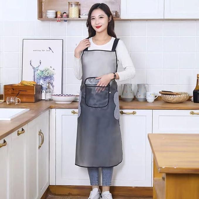 Adjustable Oil-Water Proof Transparent Cooking Apron