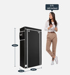 6 Rack Collapsible Wardrobe Cabinet and Shoe Rack